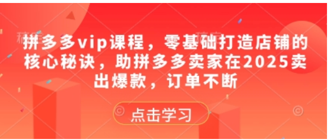 拼多多 VIP 课程：零基础店铺成长指南