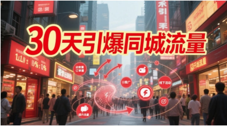 30 天引爆同城流量全攻略：团购・人设・投流，实体店抖音突围实战