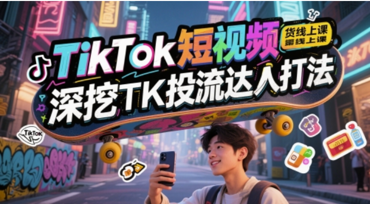TikTok 短视频带货实战课：深挖投流达人打法・跨境选品全攻略