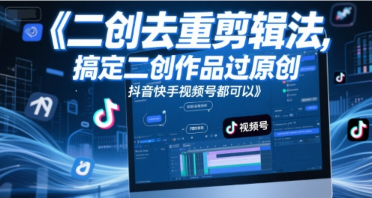 短视频二创去重剪辑法：多平台通用过原创技巧