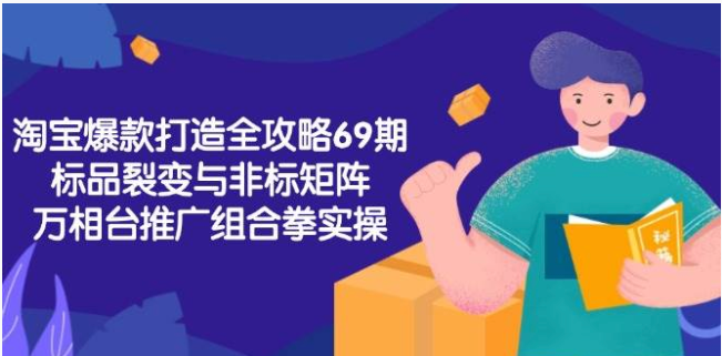 淘宝爆款 69 期全攻略：标品裂变 + 万相台实操跨平台运营