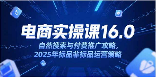 淘宝运营课 16.0：自然搜索 + 付费推广，2025 标品非标品运营全攻略