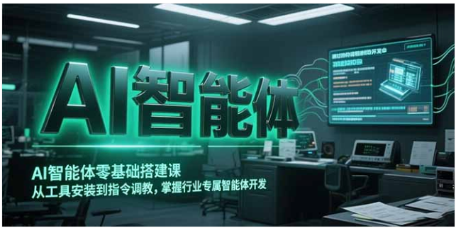 AI 智能体零基础搭建课：工具安装到指令调教，行业专属开发全掌握