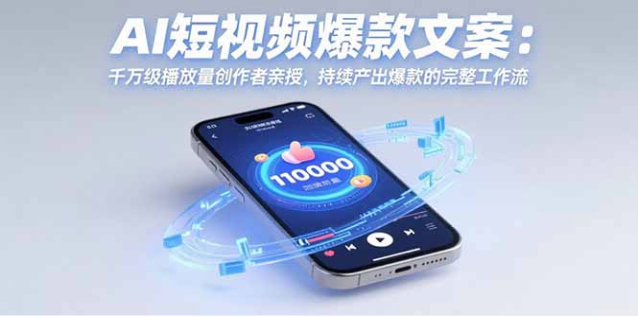 AI 短视频爆款文案课：千万级创作者亲授完整工作流