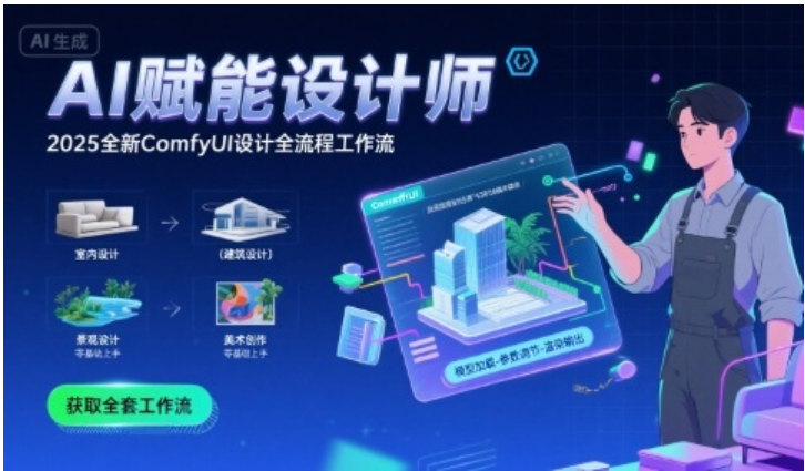 AI 赋能设计师 ComfyUI 全流程工作流 零基础上手
