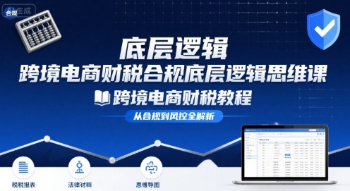 跨境电商财税合规课：底层逻辑 + 架构搭建 + 多国税制教程