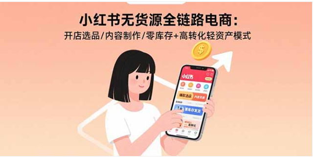小红书无货源电商课 开店选品 / 内容制作 轻资产高转化