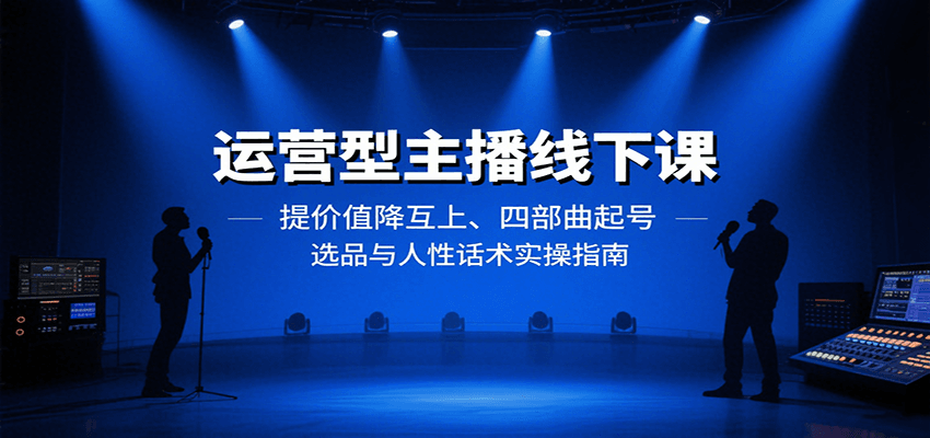 运营型主播线下课 提价值降互上 + 四部曲起号 + 人性话术实操