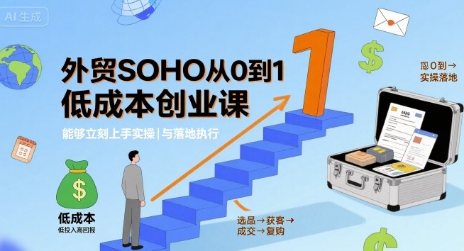 外贸 SOHO 从 0 到 1 低成本创业课｜实操落地全攻略