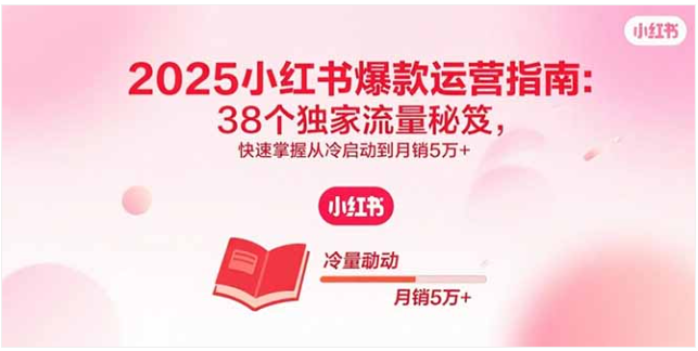 2025 小红书爆款运营指南 38 个流量秘笈 冷启到月销 5 万 +