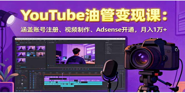 2025YouTube 变现课 账号注册 / 视频制作 / Adsense 开通实操课