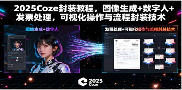 2025Coze 封装教程 图像生成 + 数字人 + 发票处理实操课