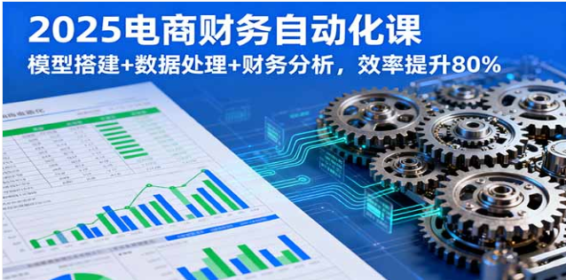 2025 电商财务自动化课：模型搭建 + 分析，效率升 80%