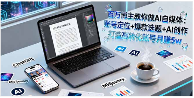 百万博主教 AI 自媒体课 账号定位 + AI 创作 月赚 5w 高转化账号