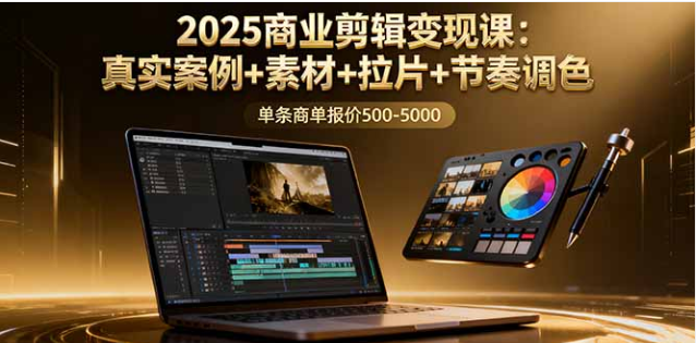 2025 商业剪辑变现课 案例 + 拉片 + 调色 单条商单 500-5000