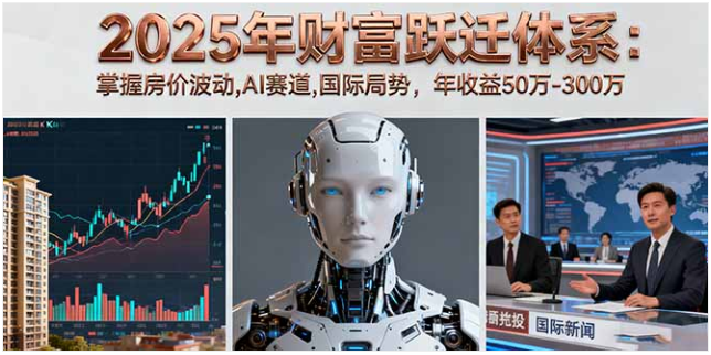 2025 财富跃迁课：房价 / AI / 局势 年收益 50 万 - 300 万