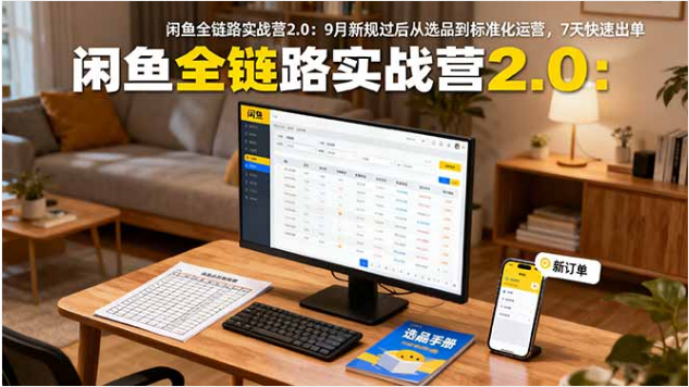 闲鱼实战营 2.0 从选品到标准化运营 7 天快速出单