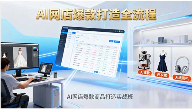 AI 网店爆款打造实战课 零基础学商品图智能处理搭建 AI 店铺