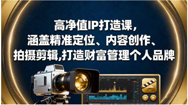 高净值 IP 打造实操课 定位创作 + 拍摄剪辑 构建财富管理个人品牌