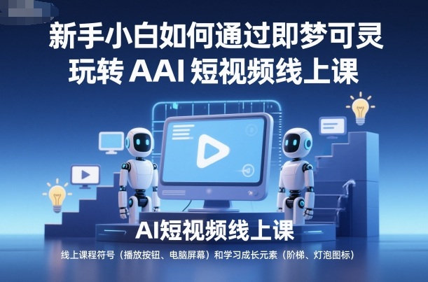 即梦可灵 AI 短视频线上课 小白入门 + IP 设计 + 运镜分镜全实操