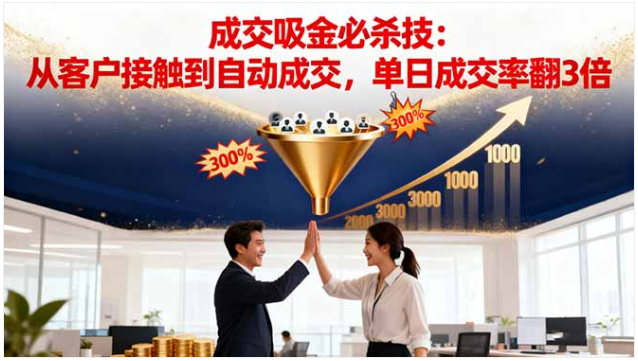 吸金成交营销必杀技 56 个实战技巧 从接触到自动成交提效