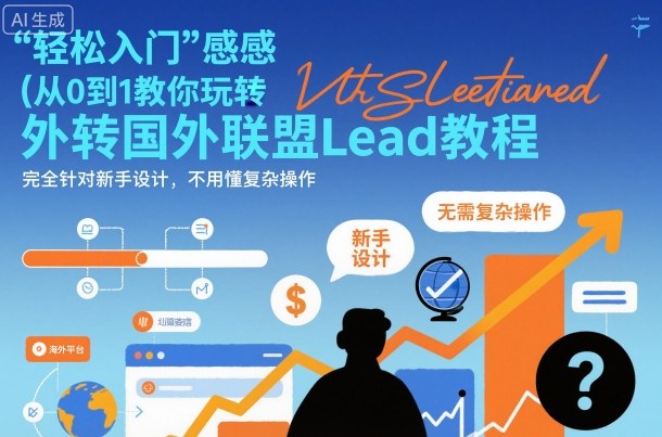 国外联盟赚美刀 Lead 教程 纯新手 0 到 1 实操 精准流量 + 变现技巧