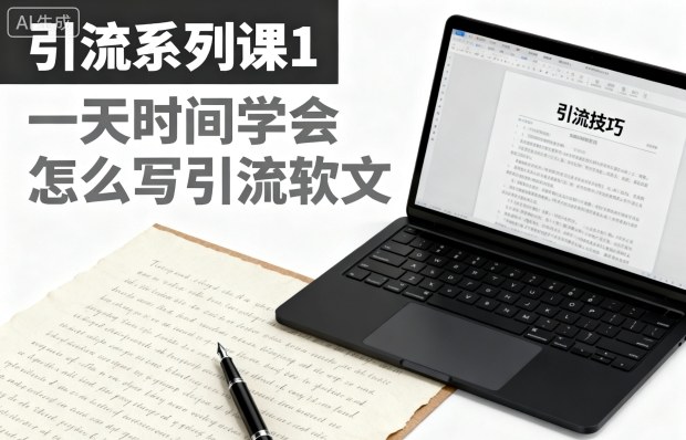 一天学会引流软文写作课 爆文标题 + 内容填充 + 原创搬运技巧