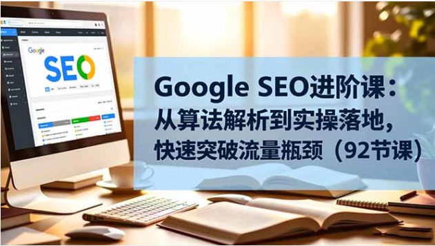 Google SEO 进阶 92 节课 算法解析 + 关键词优化 + 实操落地 突破流量瓶颈