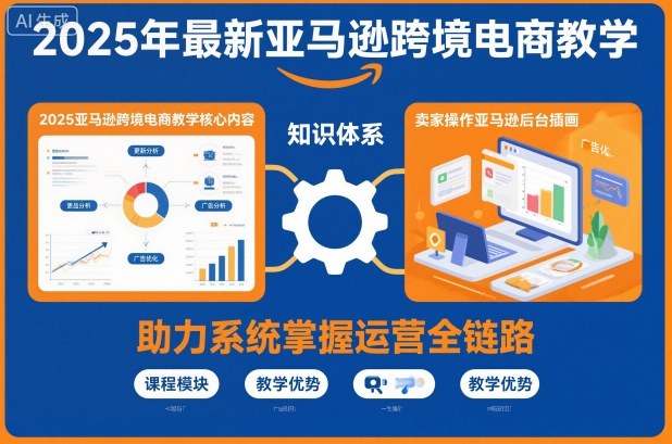 2025亚马逊跨境电商教程 全链路运营+选品广告实战技巧
