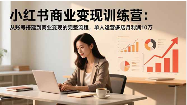 小红书商业变现训练营 单人多店全流程实操 35 + 模块月利润 10 万