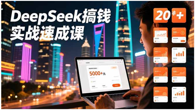DeepSeek 搞钱实战课 20 + 模板带货闭环首月收益 5000+