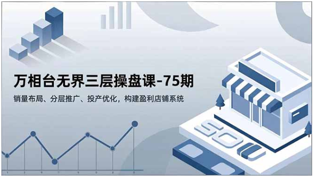 万相台无界三层操盘课 淘宝店铺盈利推广系统