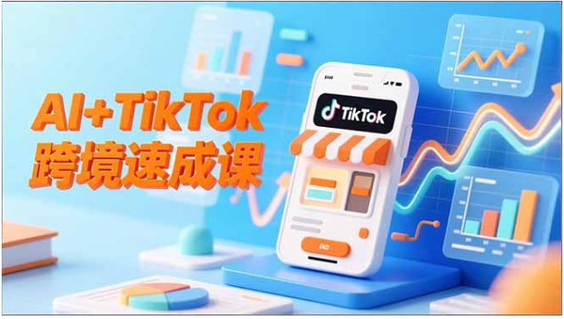 AI+TikTok跨境速成课 7天高效上线运营实操