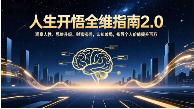 人生开悟全维指南 2.0：洞察人性 + 思维升级 + 财富密码认知课