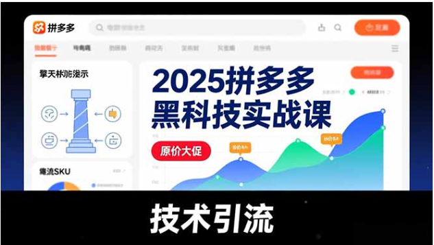2025 拼多多黑科技实战课 擎天柱玩法 + 原价大促日销破千单