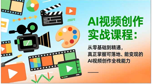 AI 视频创作实战课 0 基础到精通可落地变现全栈能力