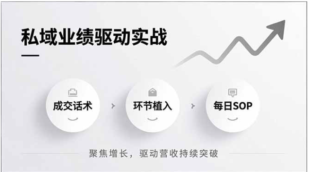 私域业绩驱动实战课 成交话术 + 每日 SOP 驱动营收突破