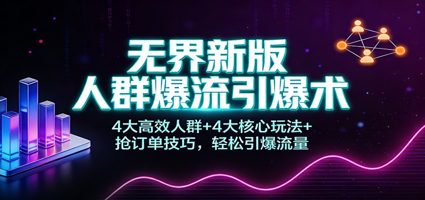 无界新版人群爆流术 4 大人群 4 大玩法抢订单引爆流量
