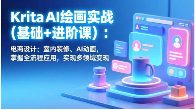 Krita AI绘画实战课 基础到进阶全流程 多领域变现教程