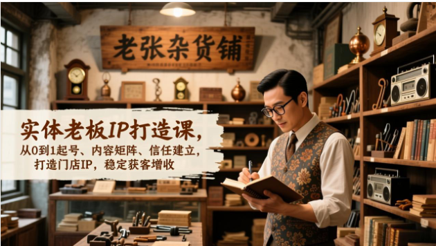 实体老板短视频IP打造课 从0起号获客 稳定增收