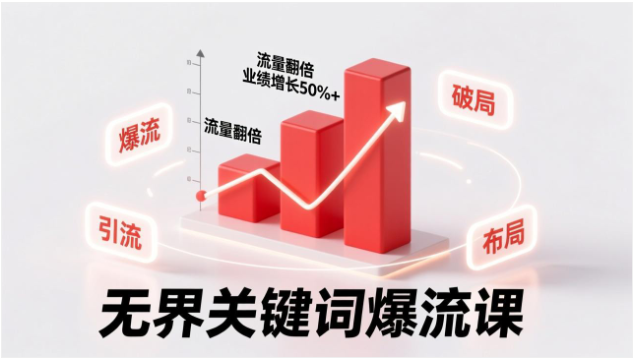 2026新版无界关键词爆流课 淘宝天猫精准引流 业绩增长50%+