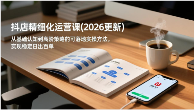 2026新版抖店精细化运营课 全流程实操 稳定日出百单
