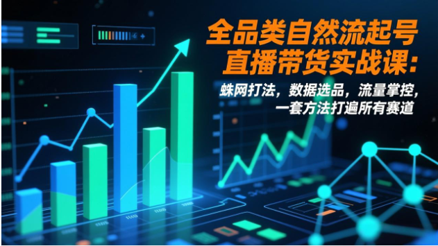 全品类自然流起号直播课 蛛网打法 + 7 天螺旋 零成本撬动流量