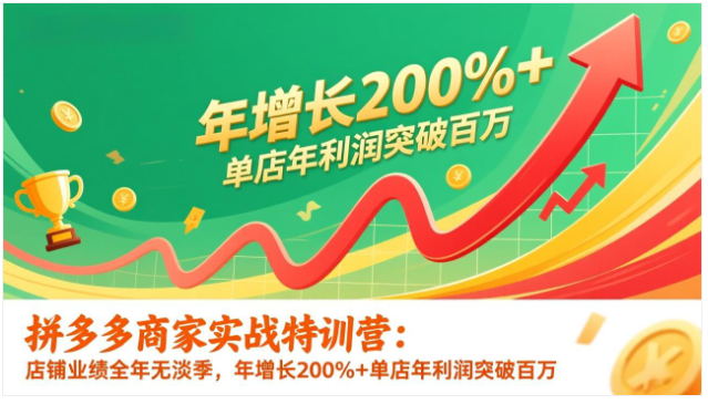 2026 拼多多商家实战特训营 店铺盈利增长运营全教程