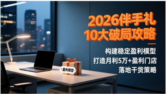 2026 伴手礼 10 大破局攻略 门店盈利模型打造实战教程