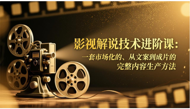 影视解说技术进阶课 文案到成片市场化内容生产教程