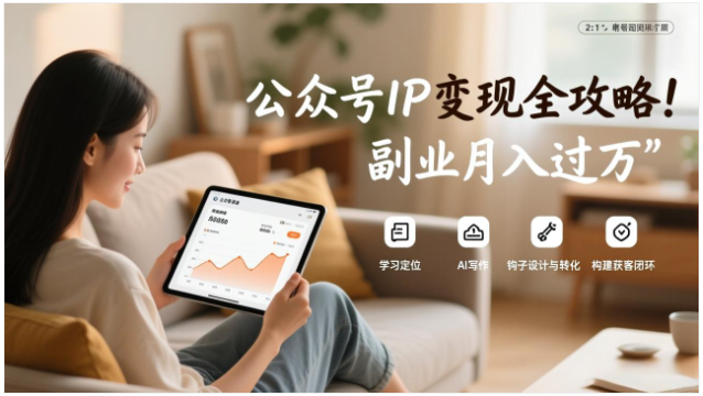 公众号 IP 变现全攻略 定位引流转化 副业月入过万