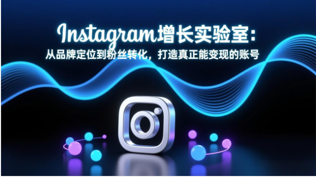 Instagram 增长实验室 品牌定位粉丝变现账号运营实战教程