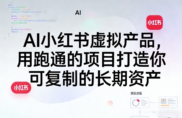 AI 小红书虚拟产品实战课 跑通项目可复制 低成本打造长期资产