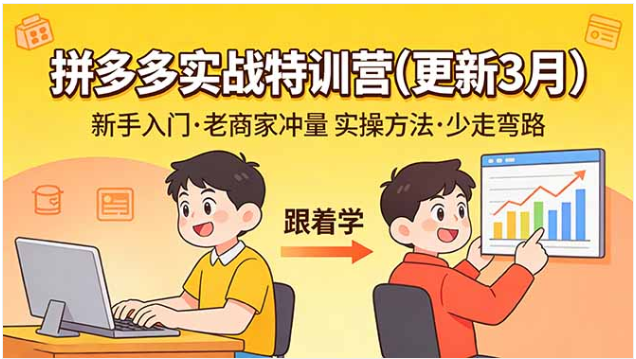 2026年3月更新 拼多多实战特训营 新手入门老商冲量实操课程